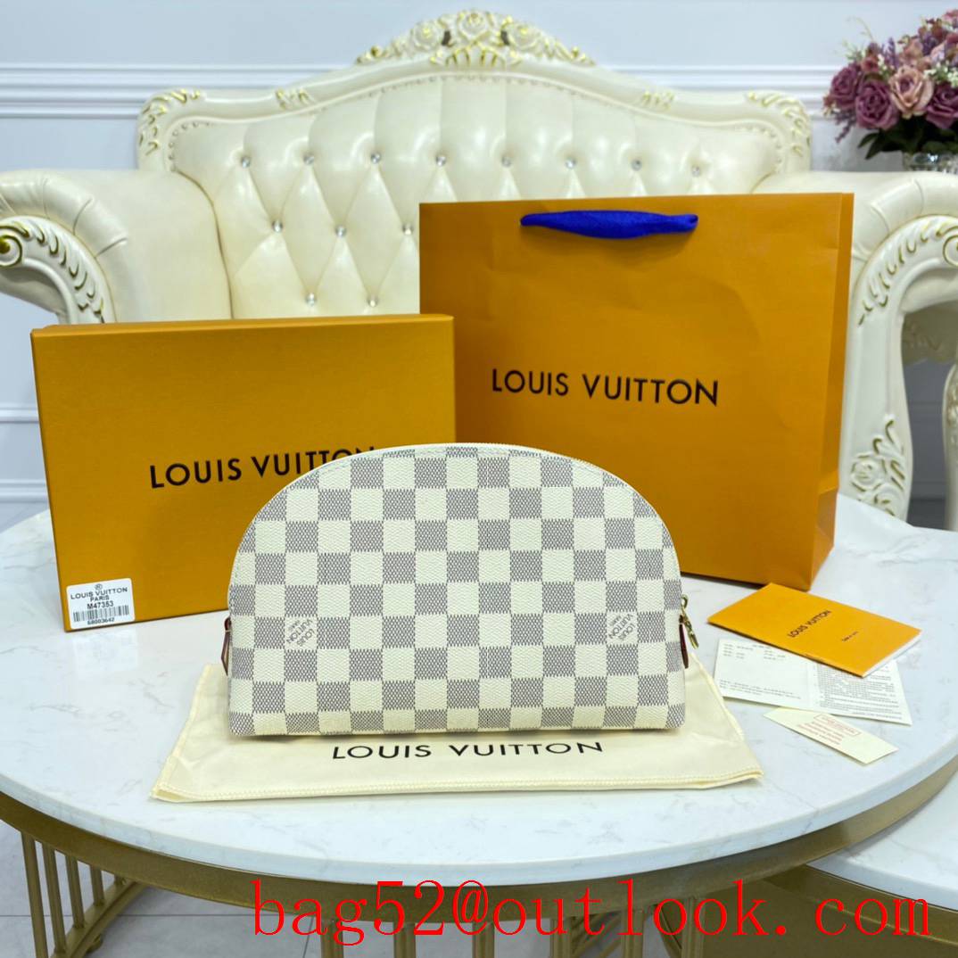 Louis Vuitton LV Damier Azur Canvas Cosmetic Pouch GM Bag Clutch N23346