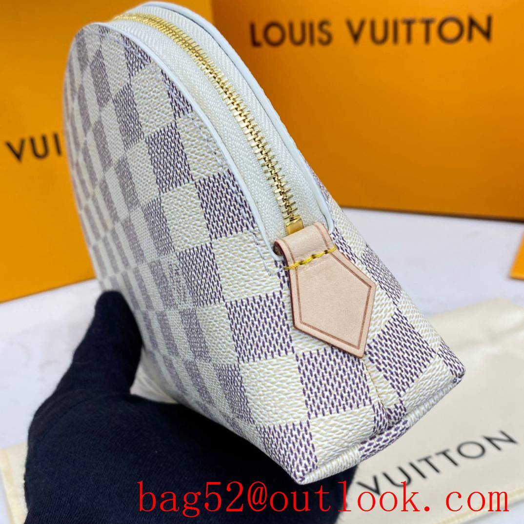 Louis Vuitton LV Damier Azur Canvas Cosmetic Pouch GM Bag Clutch N23346