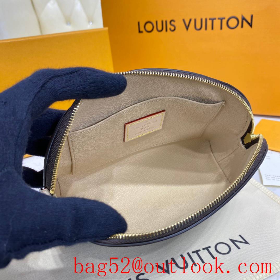 Louis Vuitton LV Monogram Canvas Cosmetic Pouch Bag Clutch M47515 Brown