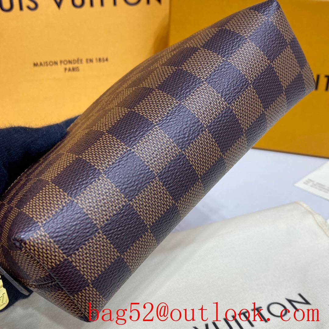 Louis Vuitton LV Damier Ebene Cosmetic Pouch Bag Clutch N47516 Brown