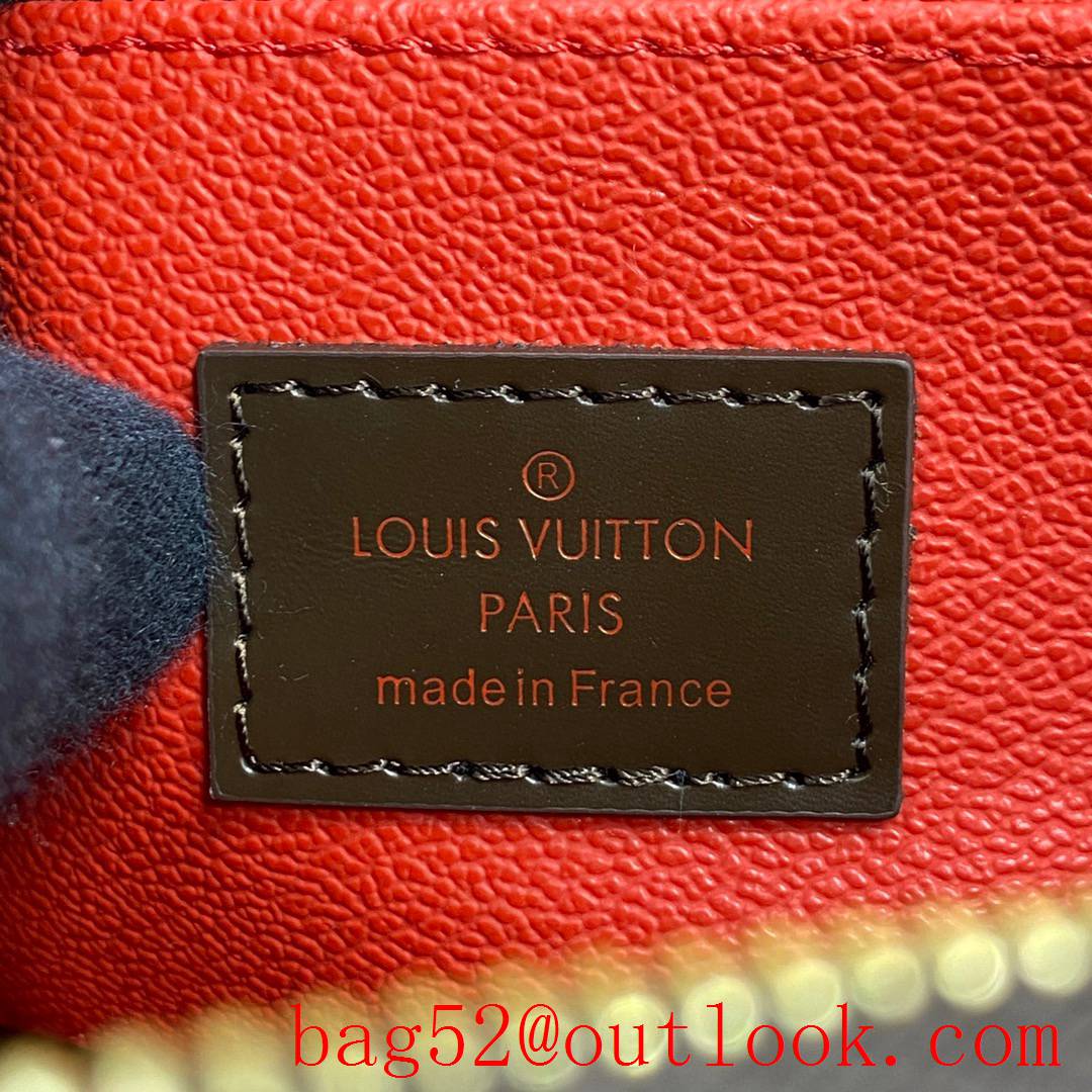 Louis Vuitton LV Damier Ebene Cosmetic Pouch Bag Clutch N47516 Brown