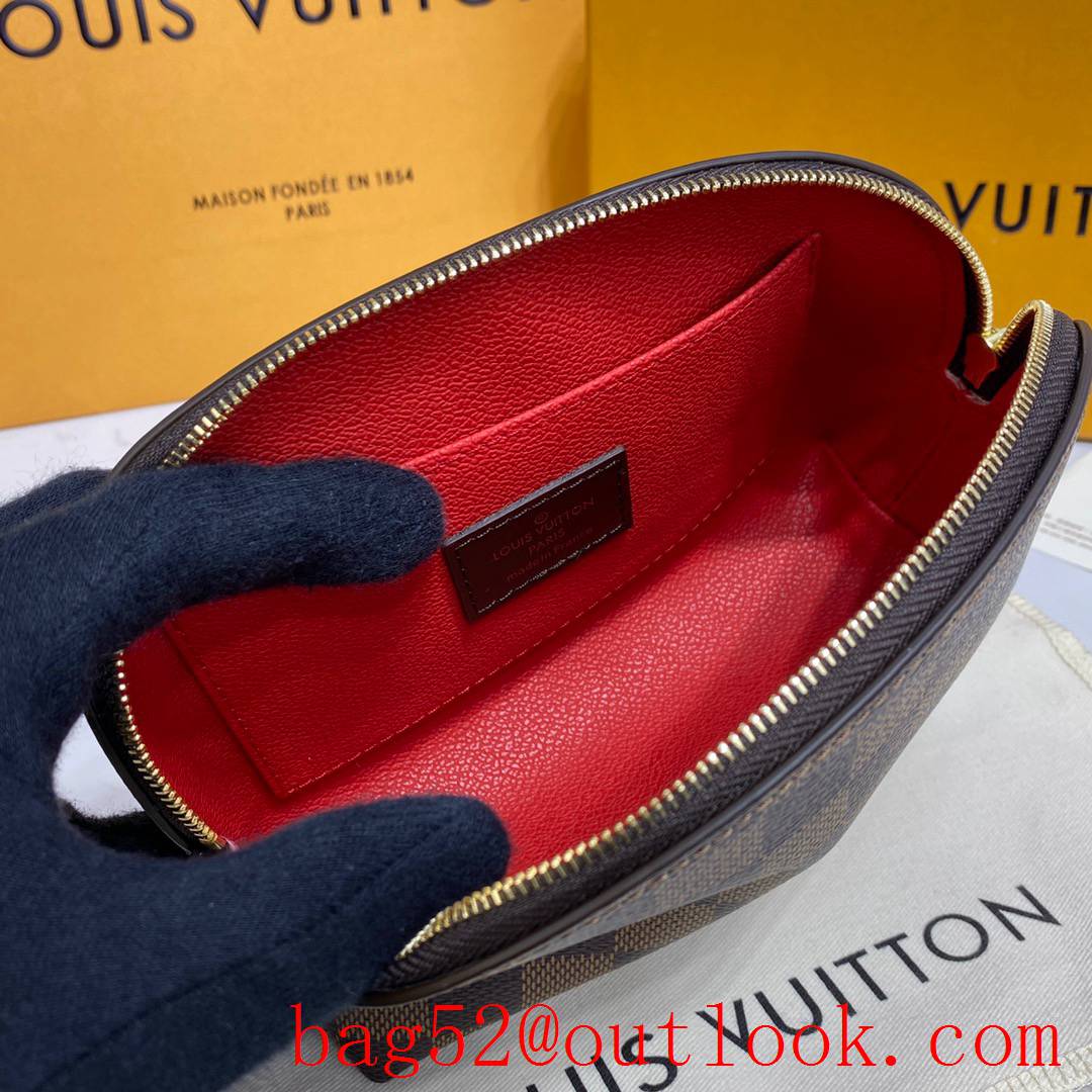 Louis Vuitton LV Damier Ebene Cosmetic Pouch Bag Clutch N47516 Brown