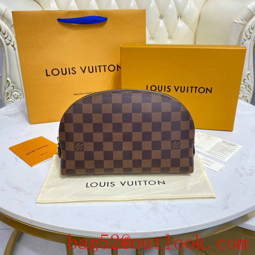 Louis Vuitton LV Damier Ebene Cosmetic Pouch GM Bag Clutch N23345 Brown