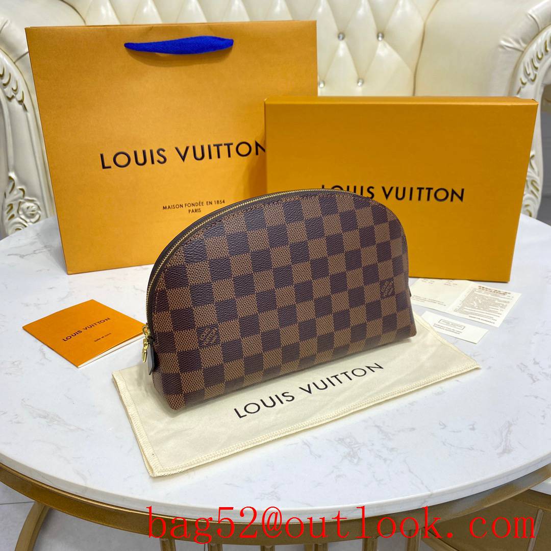 Louis Vuitton LV Damier Ebene Cosmetic Pouch GM Bag Clutch N23345 Brown