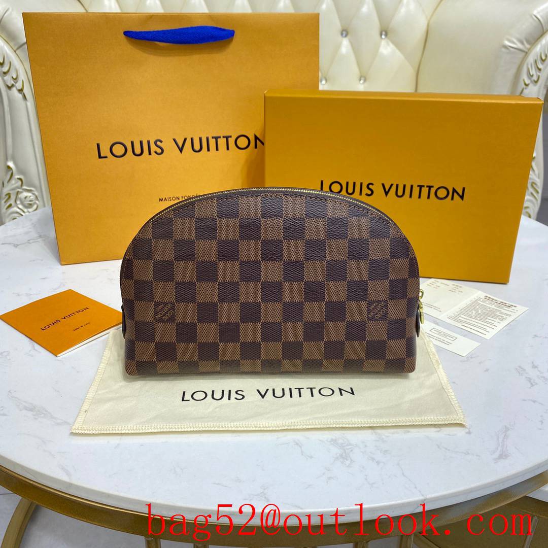 Louis Vuitton LV Damier Ebene Cosmetic Pouch GM Bag Clutch N23345 Brown