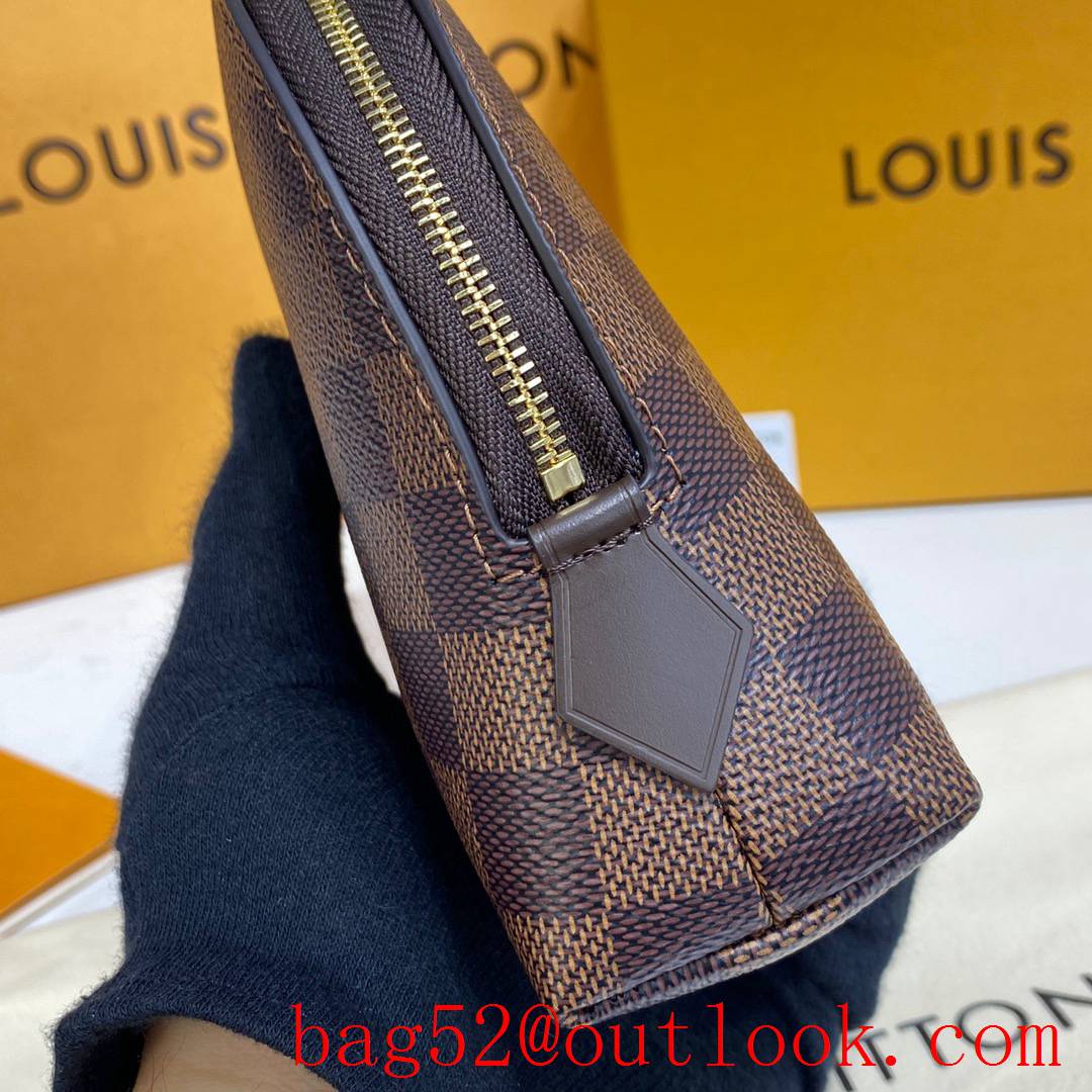 Louis Vuitton LV Damier Ebene Cosmetic Pouch GM Bag Clutch N23345 Brown