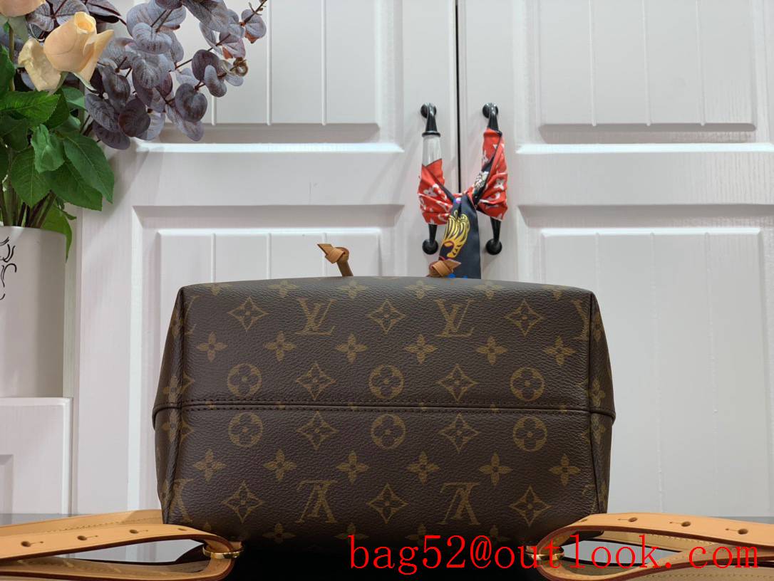 Louis Vuitton LV Monogram Canvas Montsouris PM Backpack Bag M45501 Tan