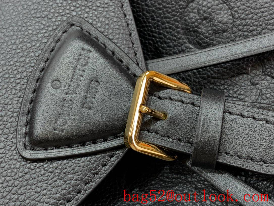 Louis Vuitton LV Monogram Leather Montsouris Backpack Bag M45205 Black