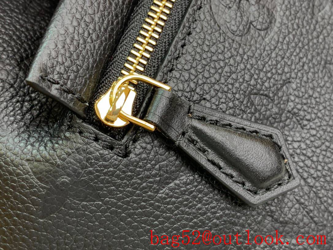 Louis Vuitton LV Monogram Leather Montsouris Backpack Bag M45205 Black