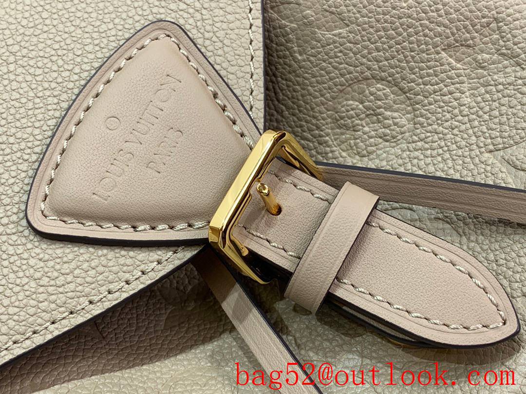 Louis Vuitton LV Monogram Leather Montsouris Backpack Bag M45410 Apricot