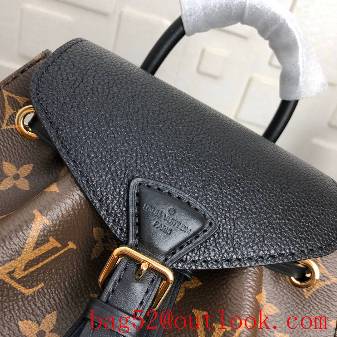 Louis Vuitton LV Monogram Canvas Montsouris BB Backpack Bag M45516 Black