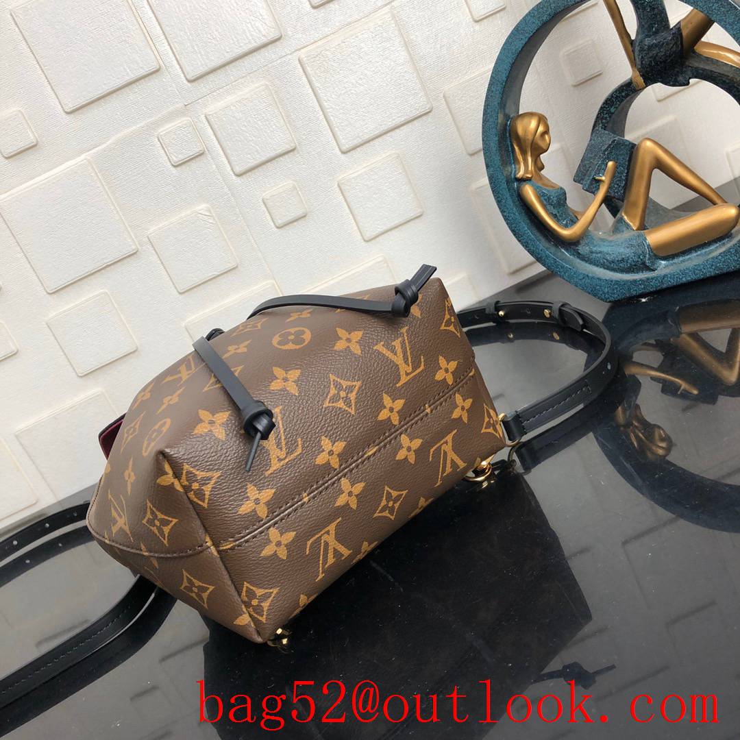 Louis Vuitton LV Monogram Canvas Montsouris BB Backpack Bag M45516 Black