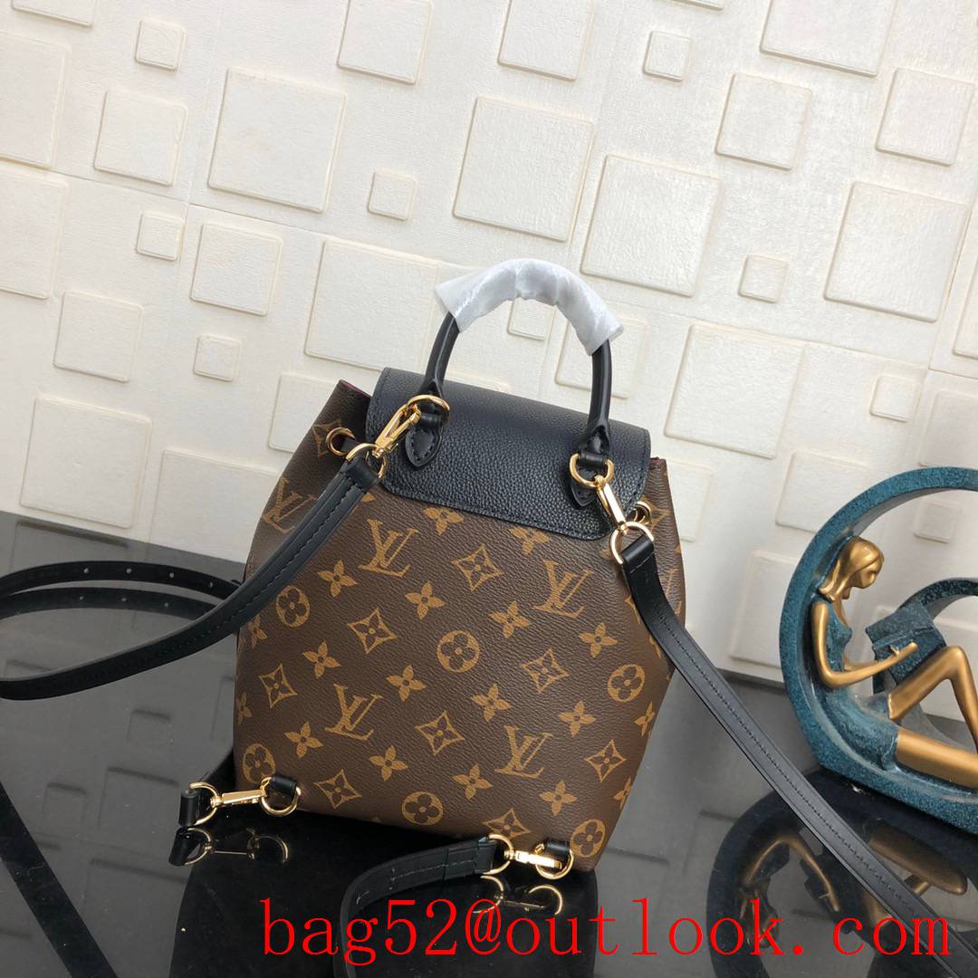 Louis Vuitton LV Monogram Canvas Montsouris BB Backpack Bag M45516 Black