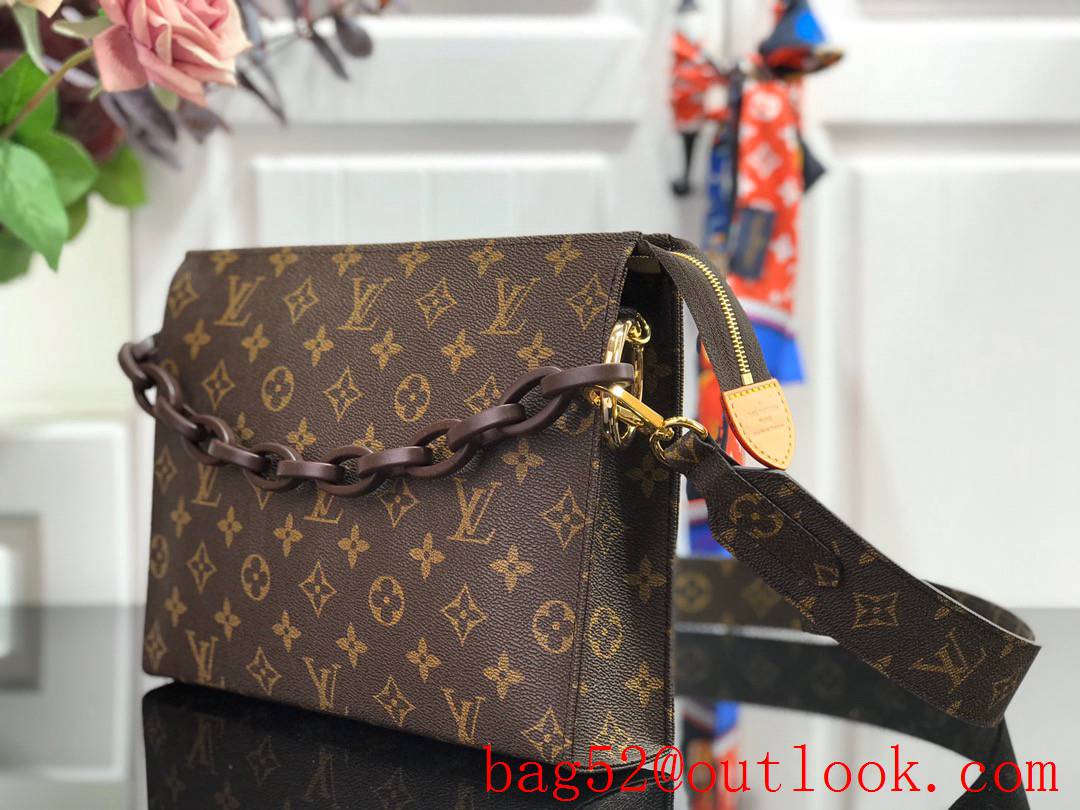 Louis Vuitton LV Monogram Canvas Toiletry Pouch Shoulder Bag M47542 Brown