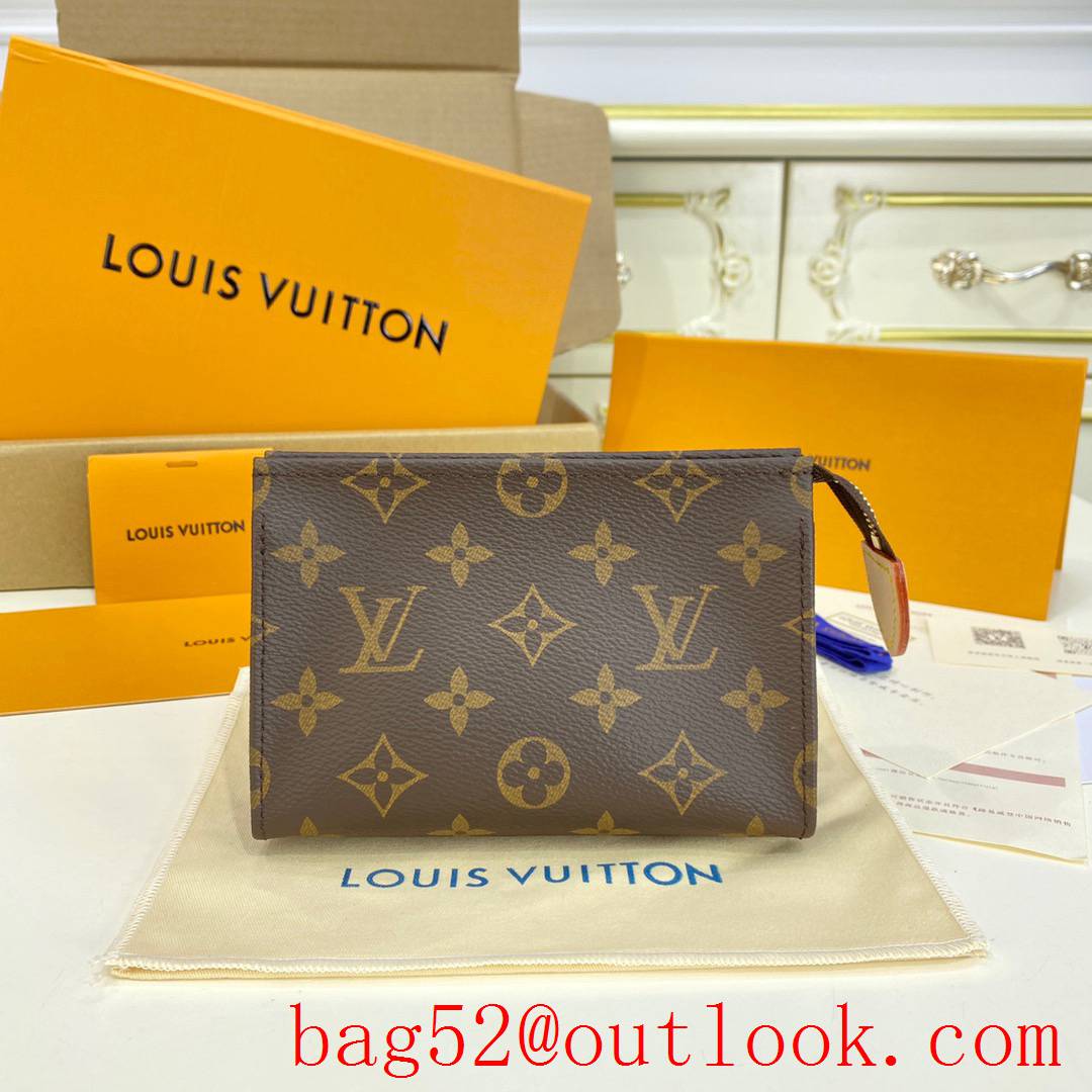 Louis Vuitton LV Monogram Canvas Toiletry Pouch 15 Bag Clutch Handbag M47546