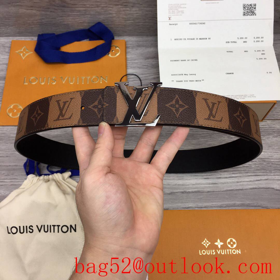 lv Louis Vuitton 40mm monogram paint buckle belt 5 colors