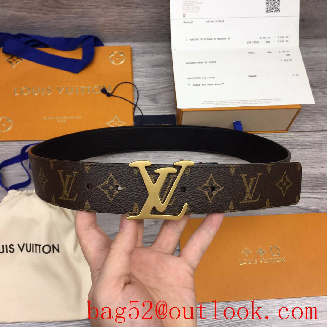 lv Louis Vuitton 40mm monogram paint buckle belt 5 colors