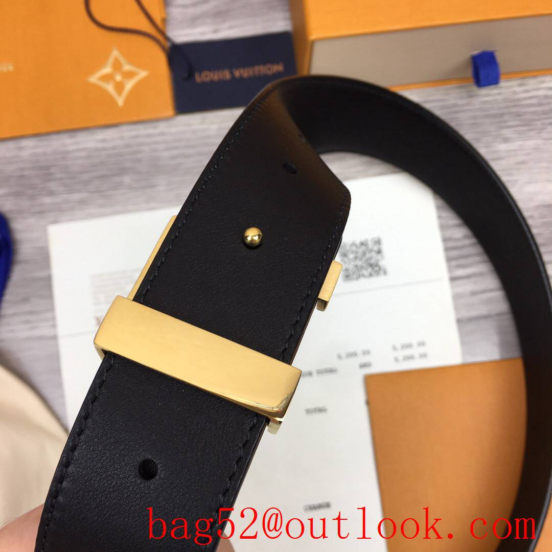 lv Louis Vuitton 35mm iconic initiales monogram reversible belt gold