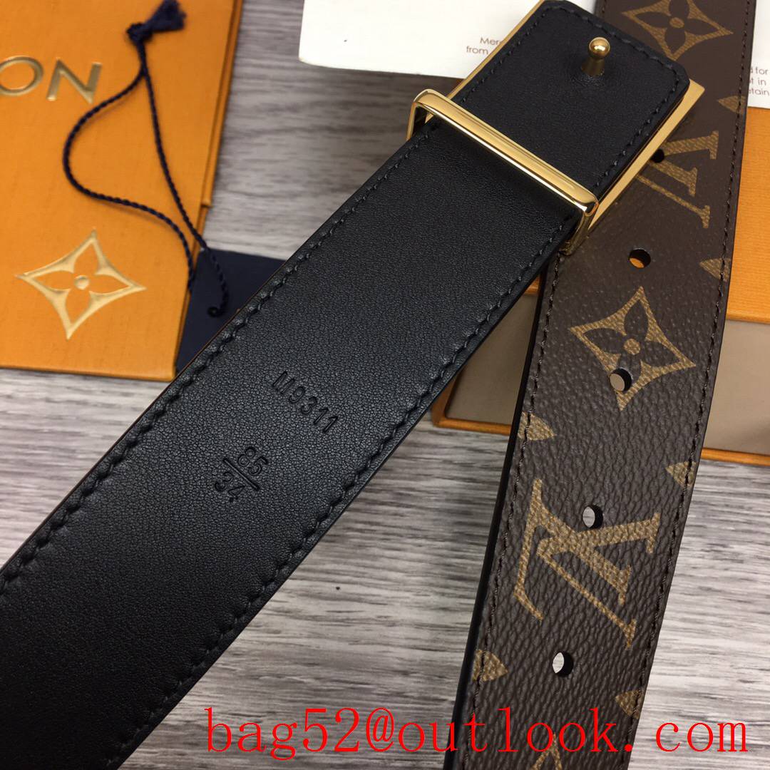 lv Louis Vuitton military 35mm reversible belt v gold