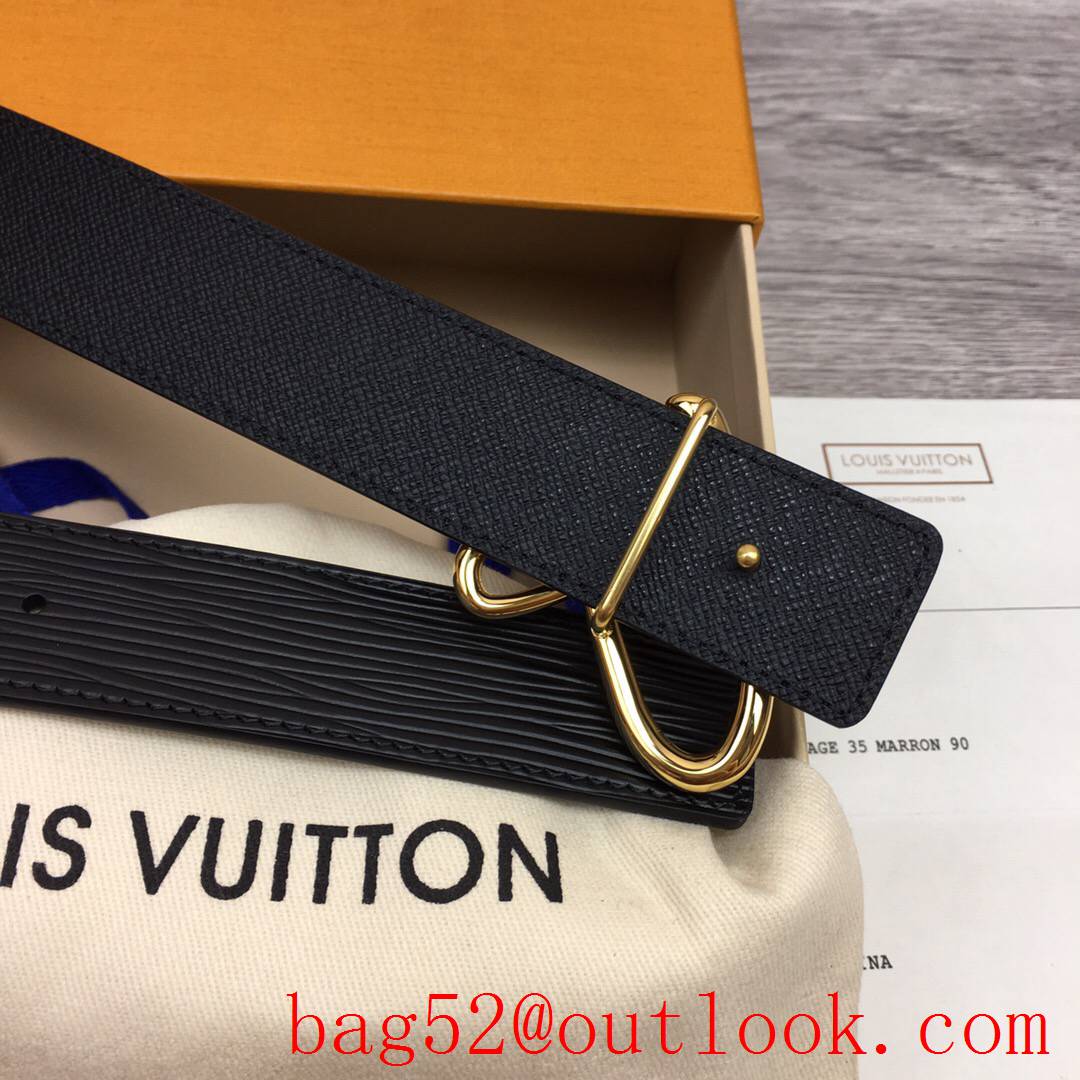 lv Louis Vuitton 30mm black fall in love reversible epi leather belt v gold