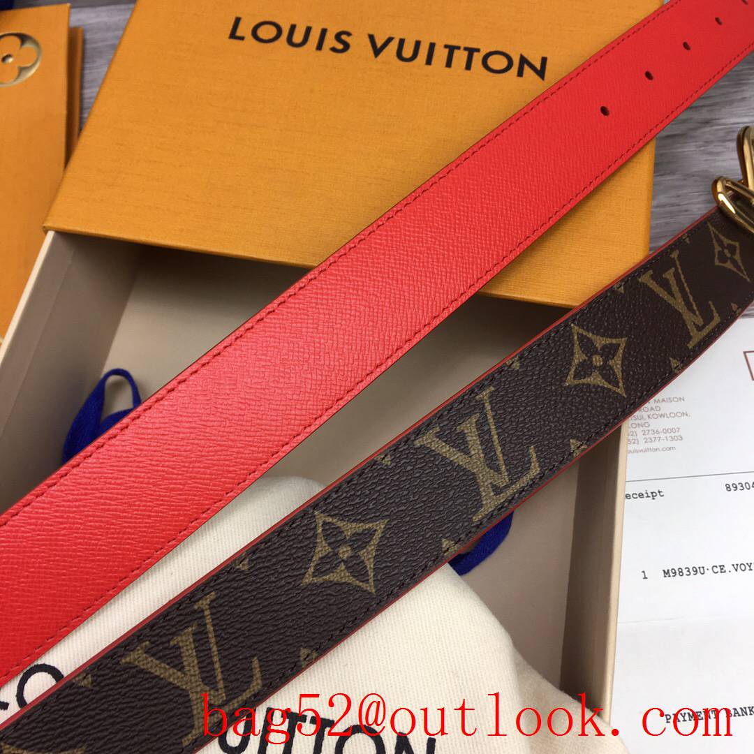 lv Louis Vuitton iconic precious 30mm fall in love monogram v red leather reversible belt