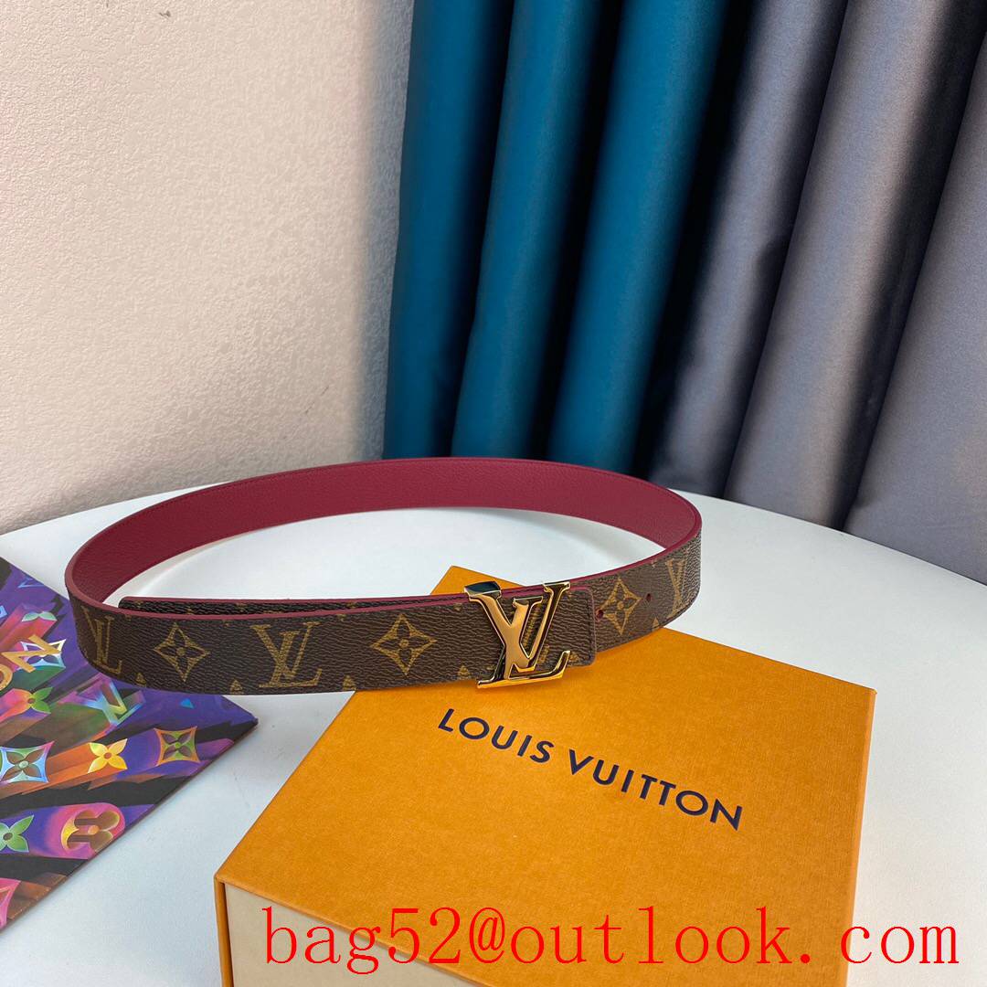 lv Louis Vuitton initiales 30mm monogram v leather reversible belt 12 colors