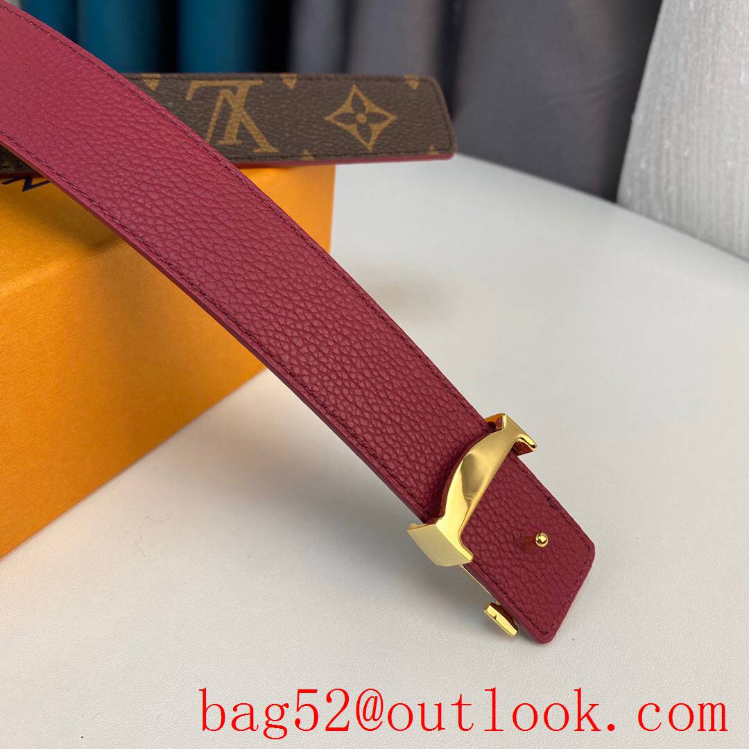 lv Louis Vuitton initiales 30mm monogram v leather reversible belt 12 colors