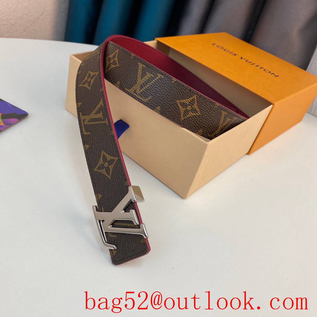 lv Louis Vuitton initiales 30mm monogram v leather reversible belt 12 colors