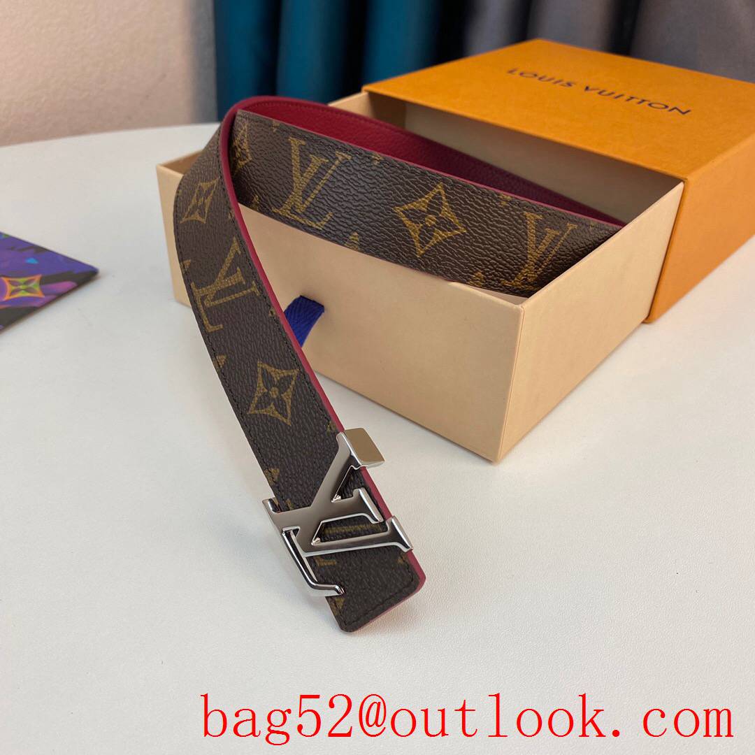 lv Louis Vuitton initiales 30mm monogram v leather reversible belt 12 colors