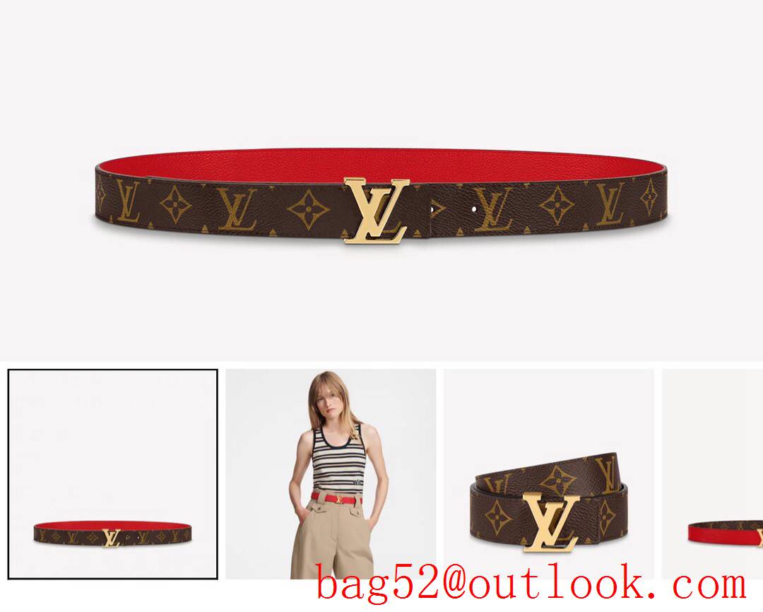 lv Louis Vuitton initiales 30mm monogram v leather reversible belt 12 colors