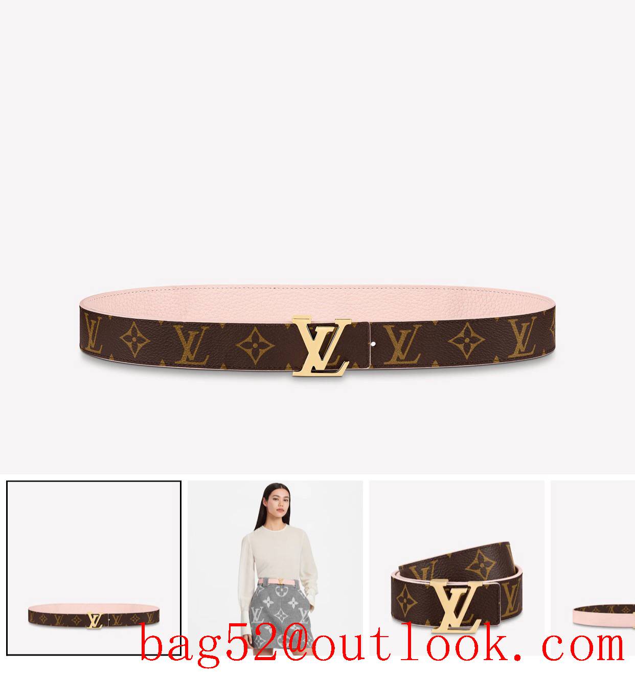 lv Louis Vuitton initiales 30mm monogram v leather reversible belt 12 colors