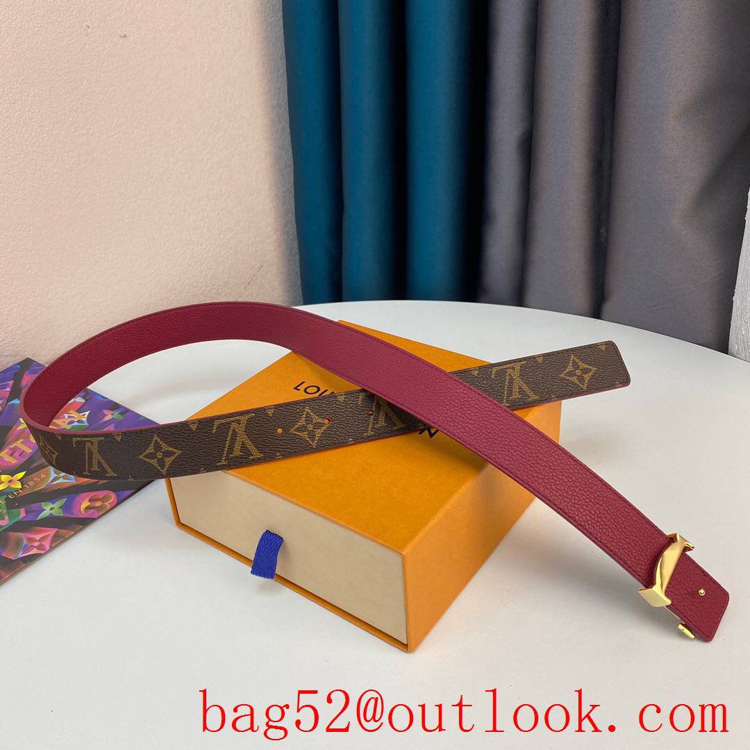 lv Louis Vuitton initiales 30mm monogram v leather reversible belt 12 colors