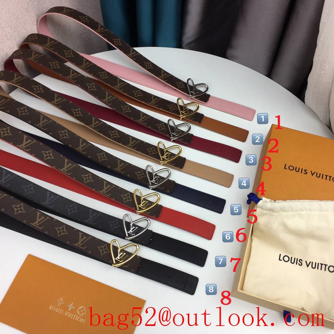 lv Louis Vuitton fall in love 30mm reversible belt 8 colors