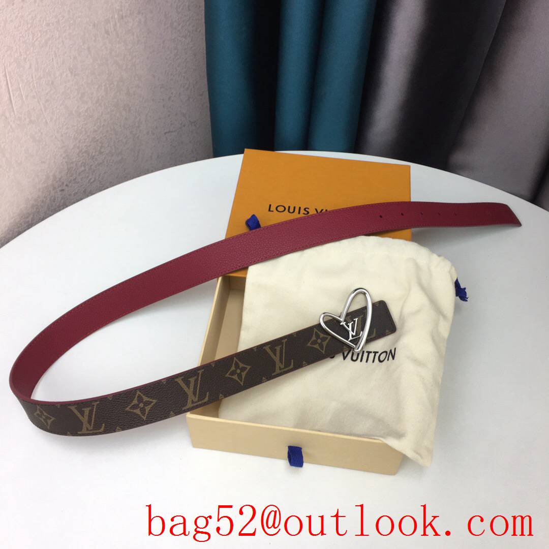 lv Louis Vuitton fall in love 30mm reversible belt 8 colors