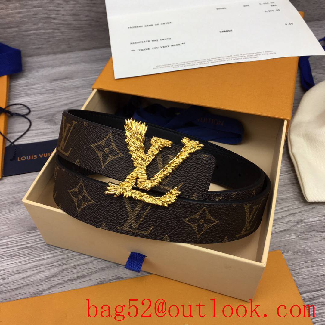 lv Louis Vuitton 30mm new initiales bucklet reversible belt 3 colors