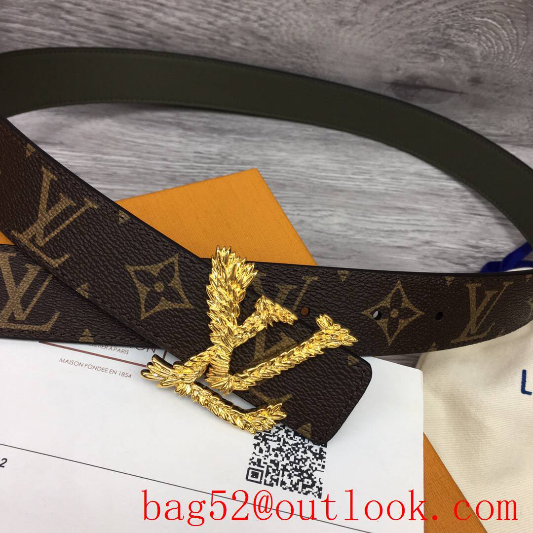 lv Louis Vuitton 30mm new initiales bucklet reversible belt 3 colors