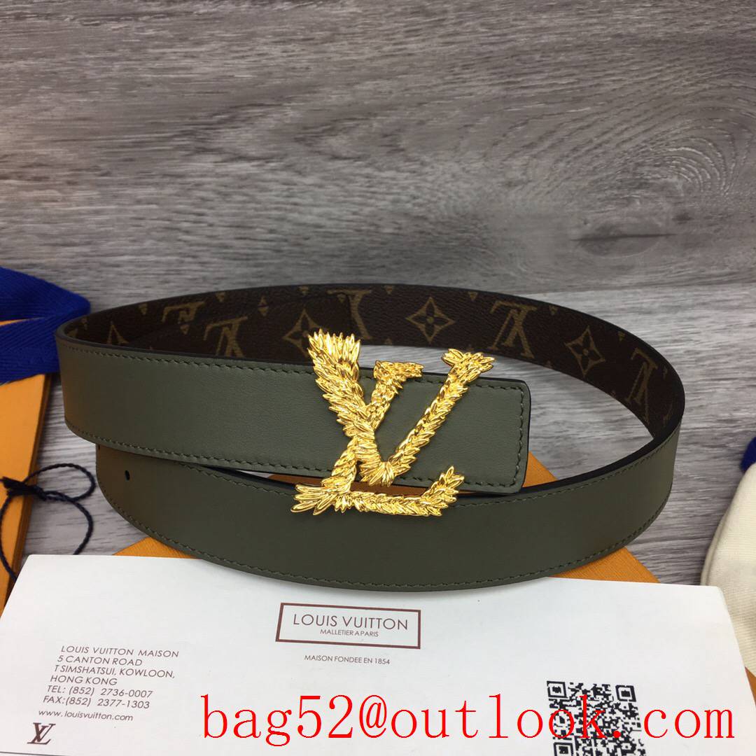 lv Louis Vuitton 30mm new initiales bucklet reversible belt 3 colors