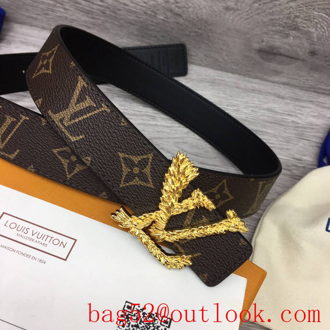 lv Louis Vuitton 30mm new initiales bucklet reversible belt 3 colors