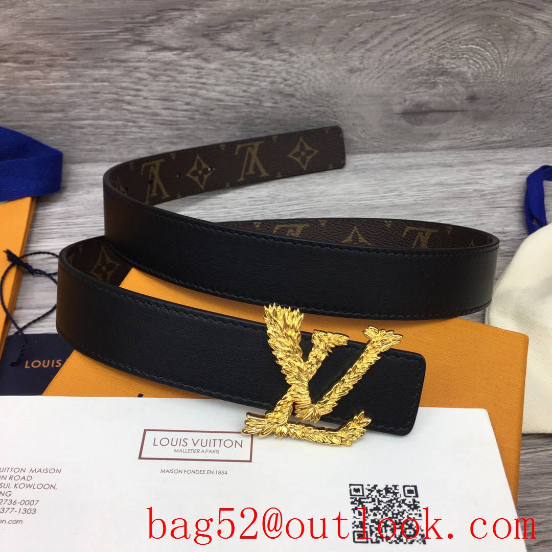 lv Louis Vuitton 30mm new initiales bucklet reversible belt 3 colors