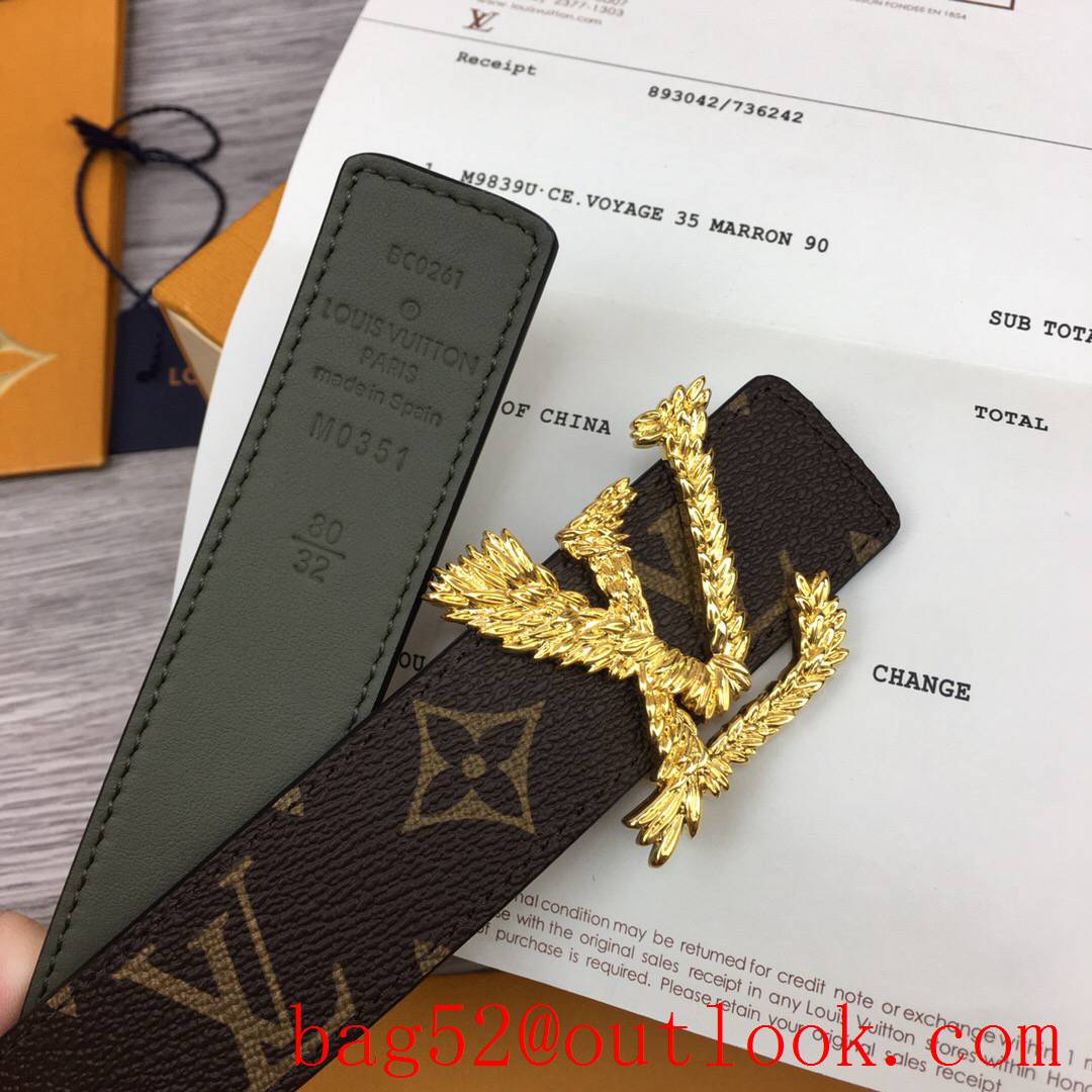 lv Louis Vuitton 30mm new initiales bucklet reversible belt 3 colors