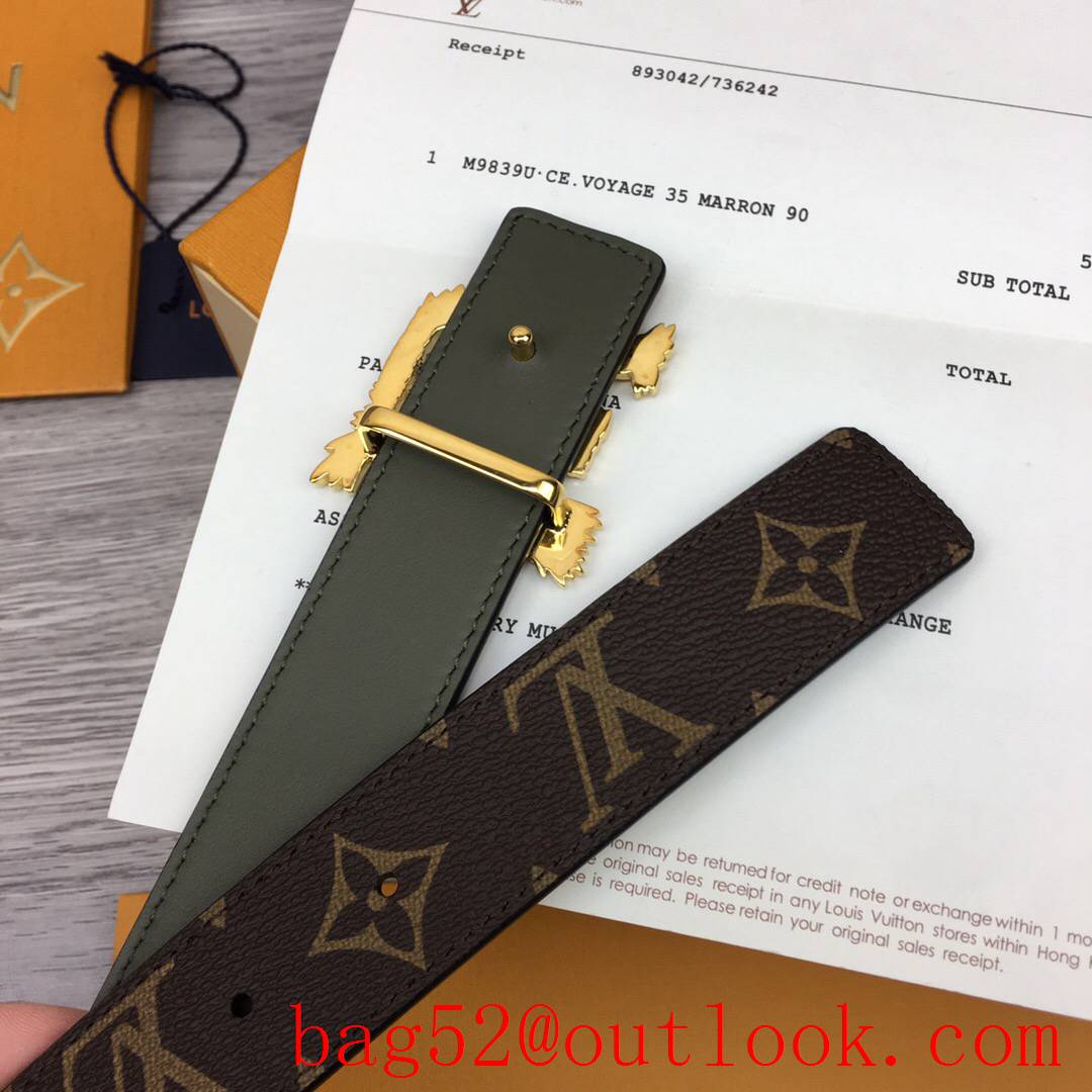 lv Louis Vuitton 30mm new initiales bucklet reversible belt 3 colors