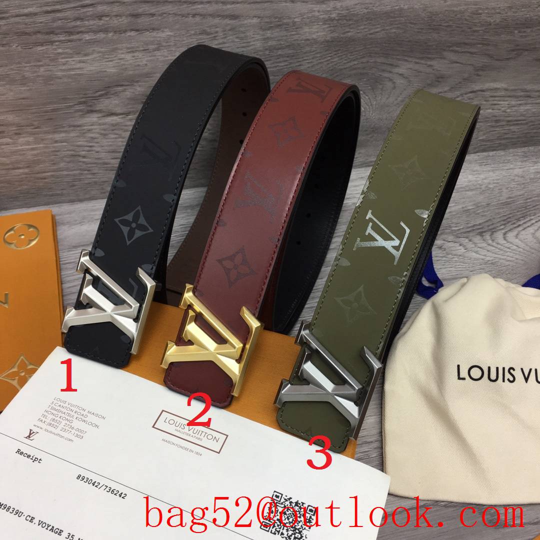 lv Louis Vuitton men 40mm initiales optic reversible belt 3 colors