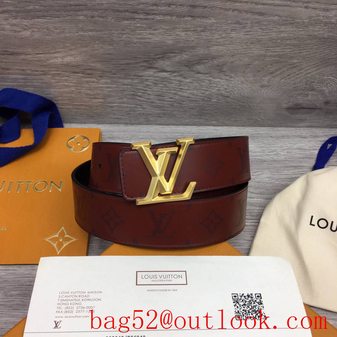 lv Louis Vuitton men 40mm initiales optic reversible belt 3 colors