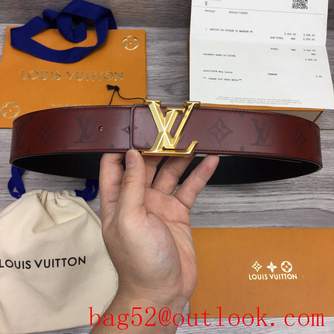 lv Louis Vuitton men 40mm initiales optic reversible belt 3 colors