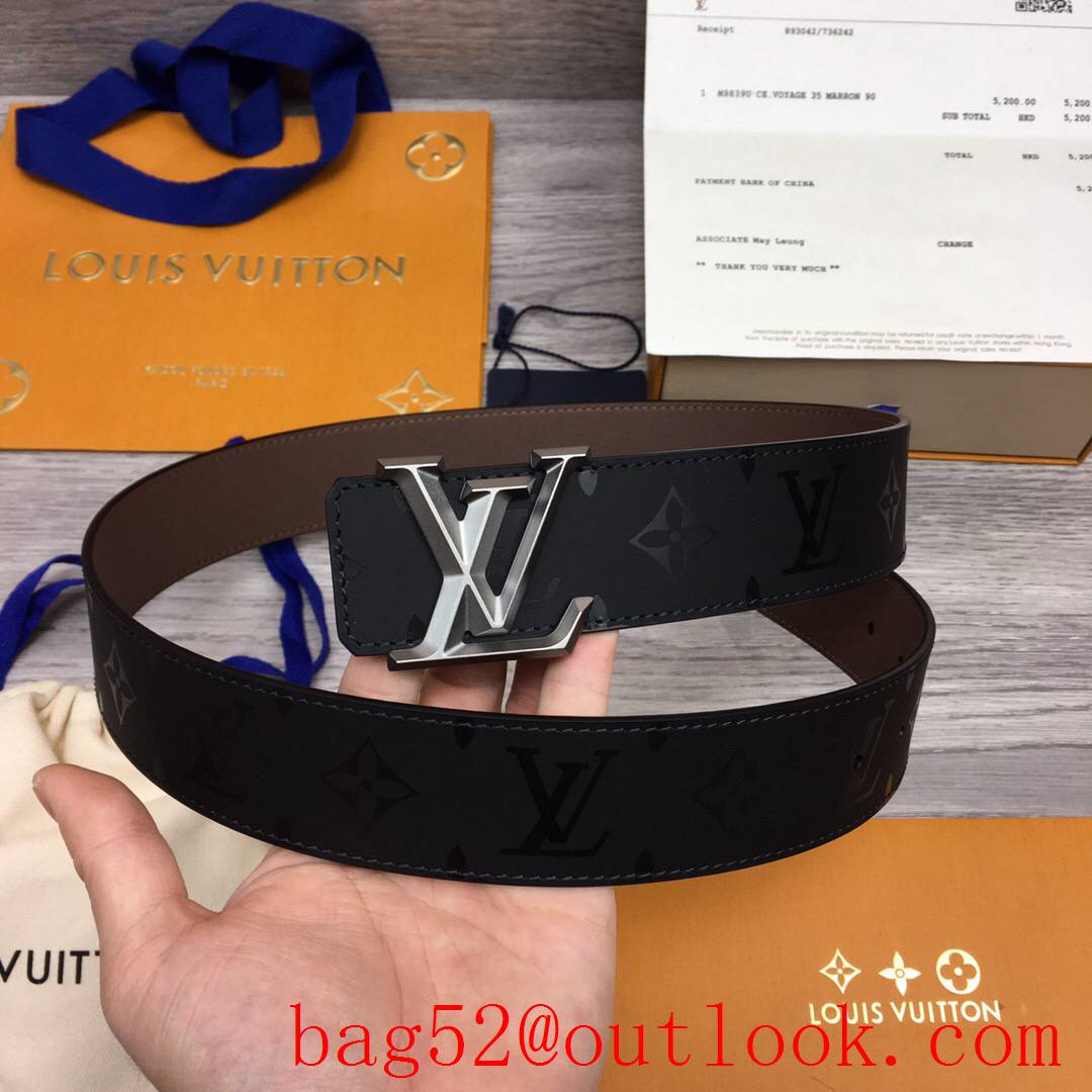 lv Louis Vuitton men 40mm initiales optic reversible belt 3 colors