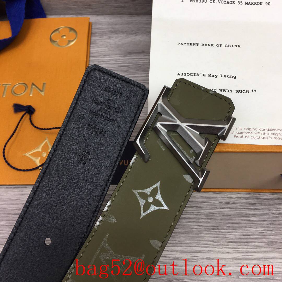 lv Louis Vuitton men 40mm initiales optic reversible belt 3 colors