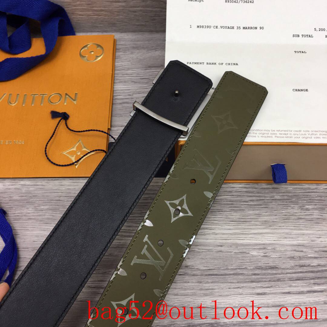 lv Louis Vuitton men 40mm initiales optic reversible belt 3 colors