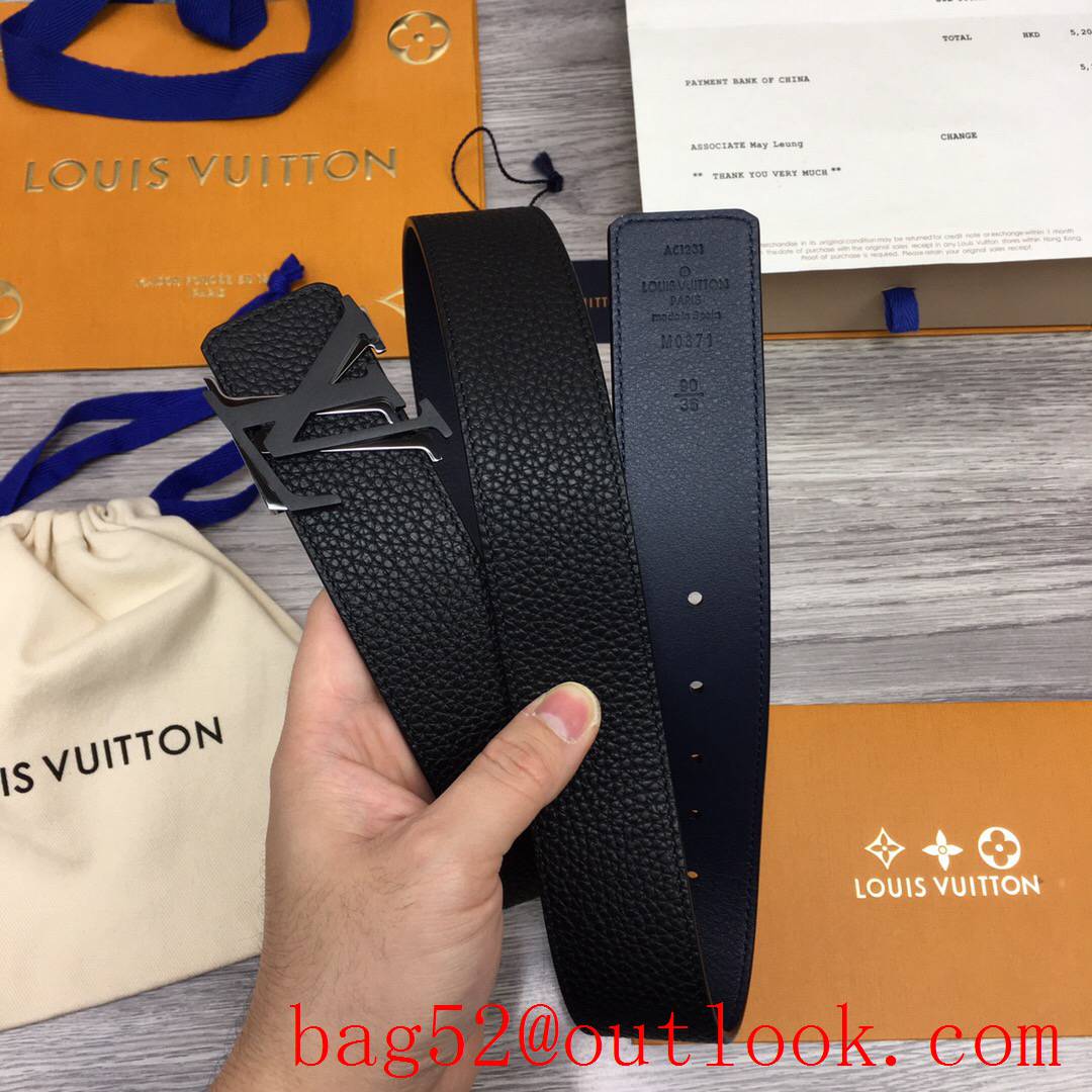 lv Louis Vuitton 40mm shake leather initiales reversible belt 3 colors