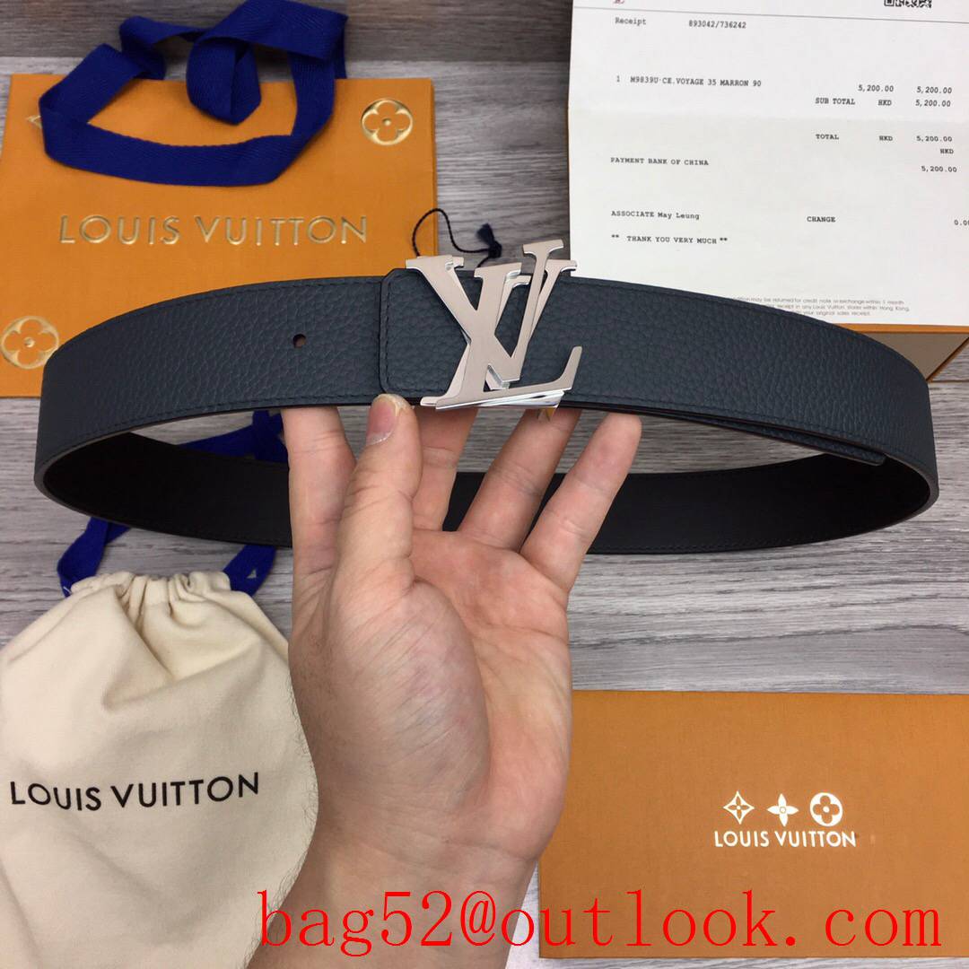 lv Louis Vuitton 40mm shake leather initiales reversible belt 3 colors