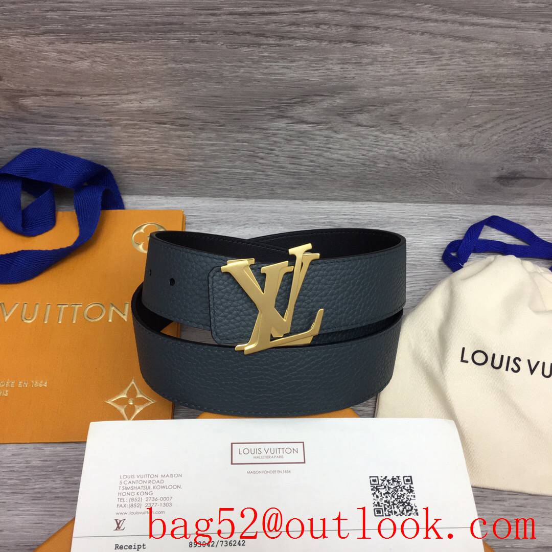 lv Louis Vuitton 40mm shake leather initiales reversible belt 3 colors